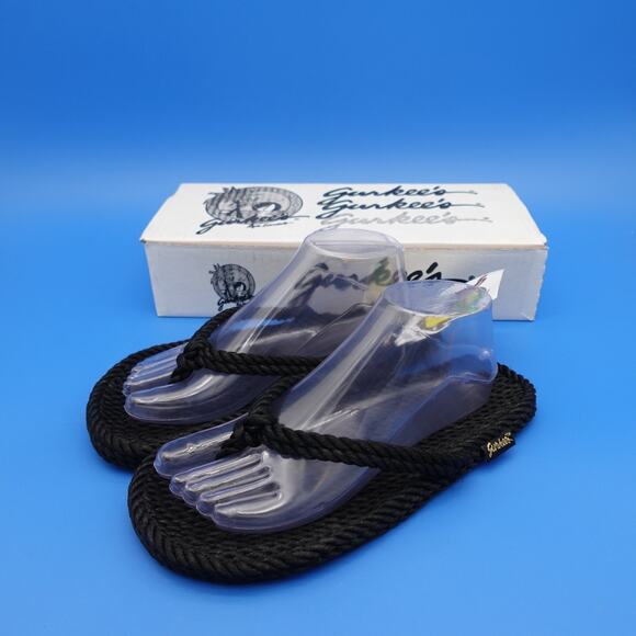 Gurkee 's Other - Gurkee’s Tobago Thong Rope Sandals Men’s Size 7.5-8 Black New With Box